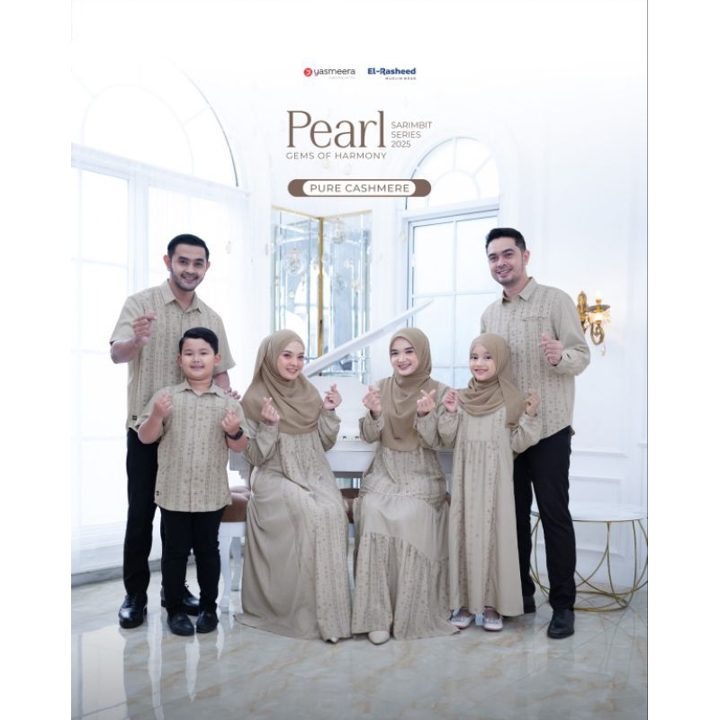 SARIMBIT PEARL PURE CASHMERE BY YASMEERA EL RASHEED KOKO GAMIS COUPLE FAMILY LEBARAN 2025