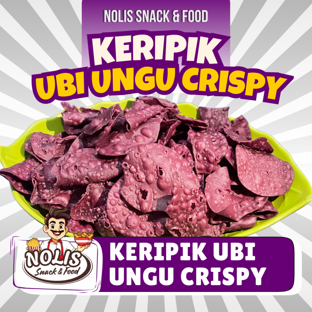 

Keripik Ubi Ungu Crispy Manis Gurih Grosir Kiloan / Makanan Ringan Nolis Snack