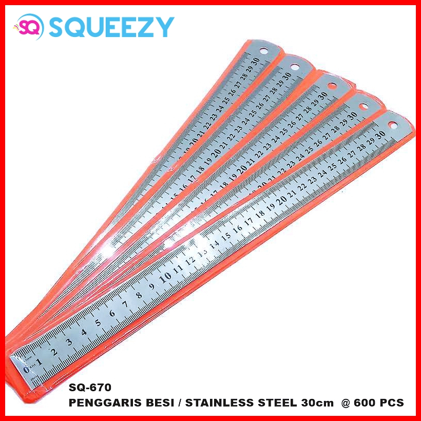 

(1 Pcs) Penggaris Besi 30cm Murah / Rol Besi 30cm / Garisan Besi 30cm Murah
