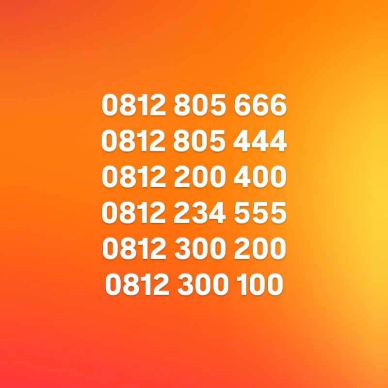 Nomor Cantik Perdana Telkomsel Simpati 10 Digit 805 444 666 Ratusan
