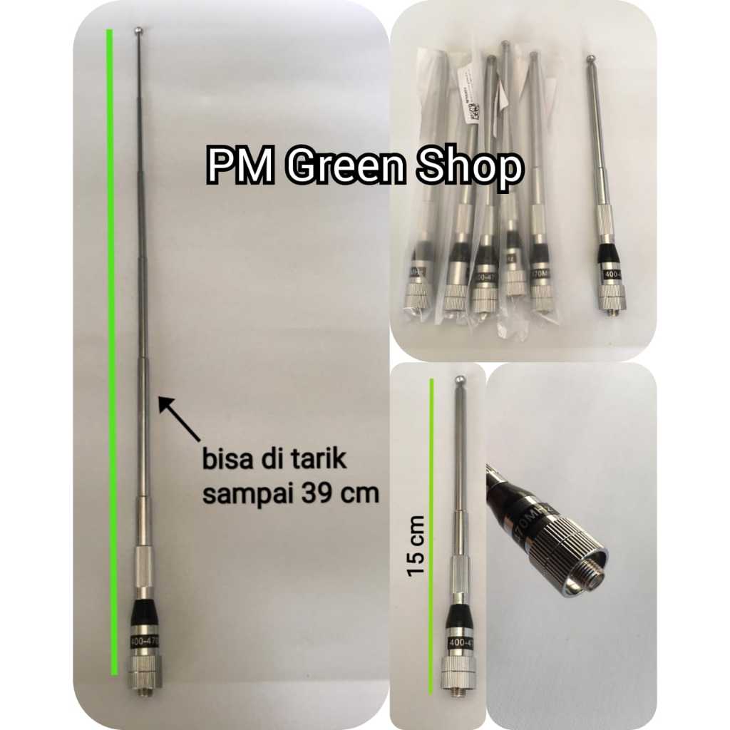 Antena ht jarak jauh ht ksun teleskopik uhf 400-470mhz