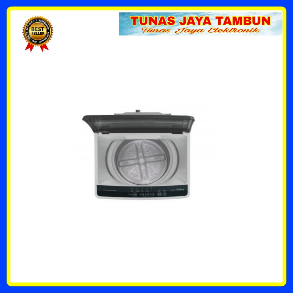 MESIN CUCI SHARP 7000 PGG / MESIN CUCI SHARP 1 TABUNG 7KG / SHARP MESIN CUCI TOP LOADING 7000 PGG