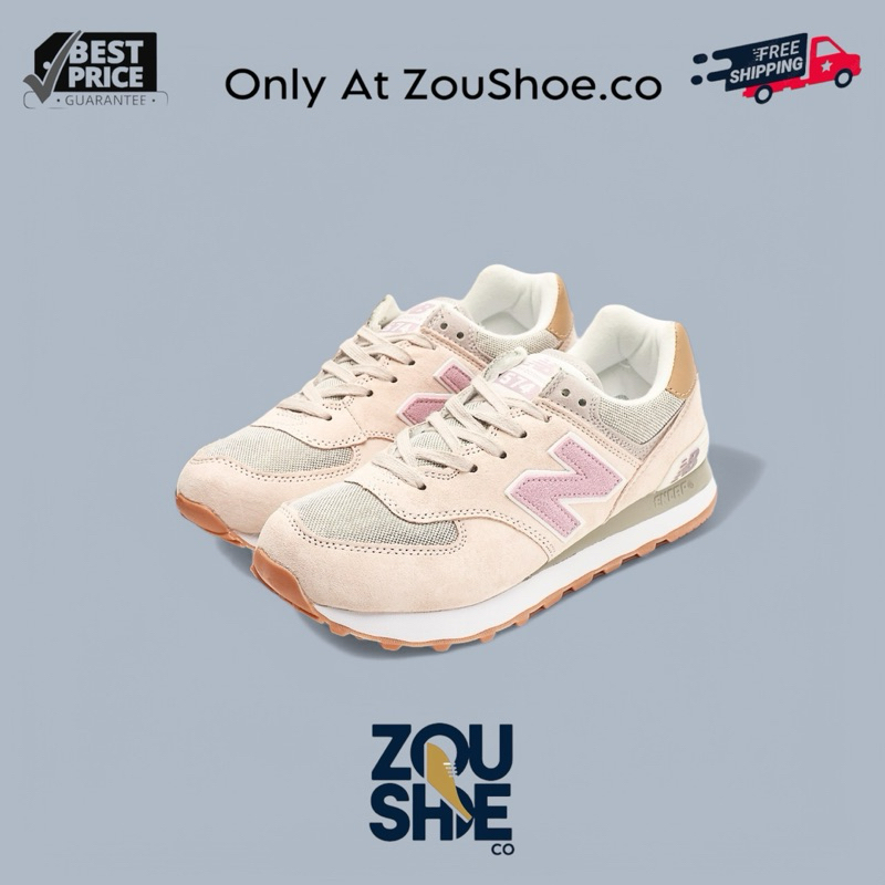 Sepatu Sneakers •[ ZouShoe.Co.Id ]•1129'NB'574 Beige Pink Original 100% BN'IB-