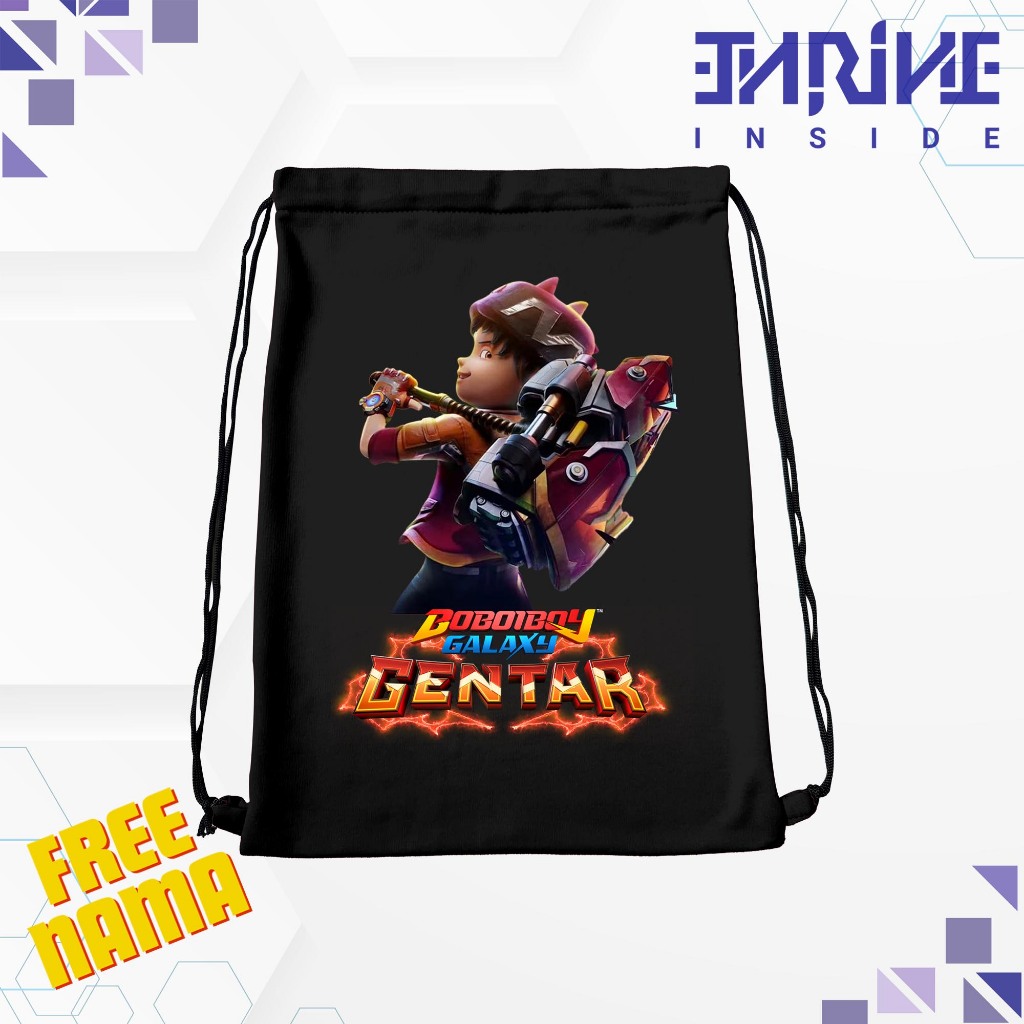 BISA COD FREE NAMA Tas Serut Anak Gambar Boboiboy Gentar Tas Ngaji Boboiboy Gentar Tas Sekolah Anak 