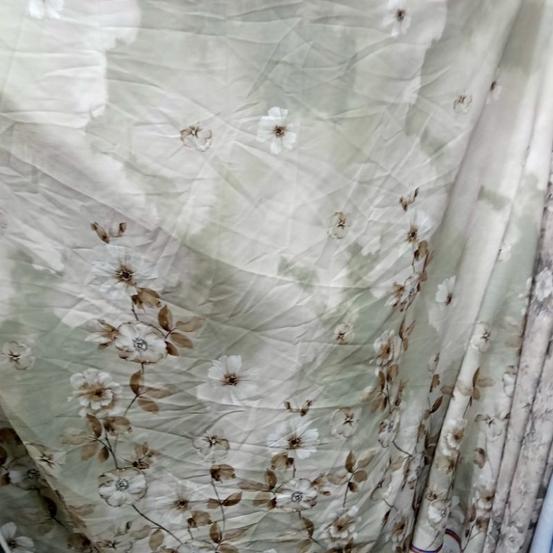 Kain Prada Crepe Motif Bunga Premium - Kain Crepe Luxury - Kain Zara Crepe - Kain Nasiji Crepe - Kai