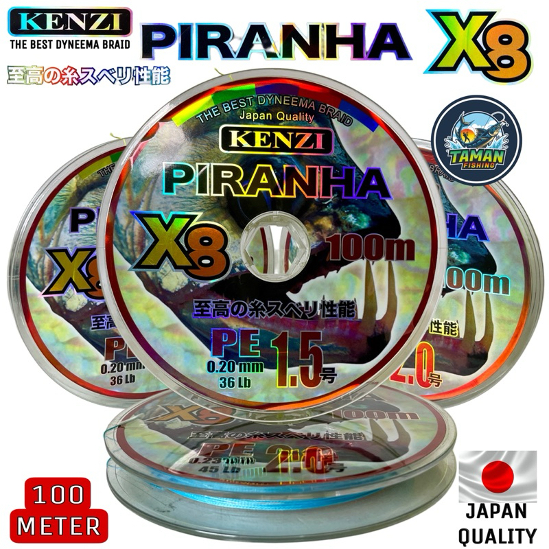 Senar Pancing PE Kenzi PIRANHA X8 100Meter