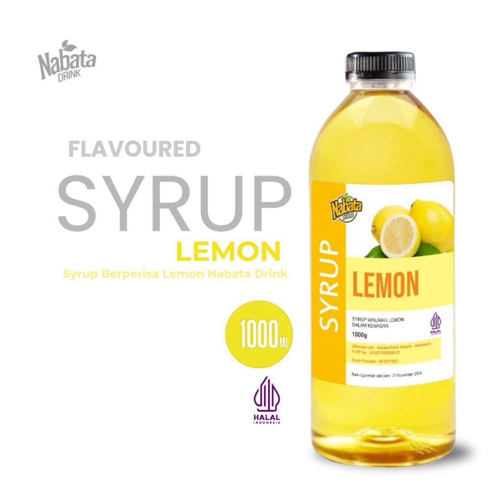 

Syrup Lemon NabataDrink 1000 Ml | Sirup Lemon 1 Liter Ala Cafe