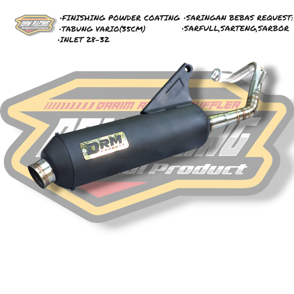 KNALPOT STANDAR RACING TYPE LUSTER AVOLUTION V1 DRM EXHAUST VARIO 125/150 OLD/NEW VARIO 160 BEAT FI 