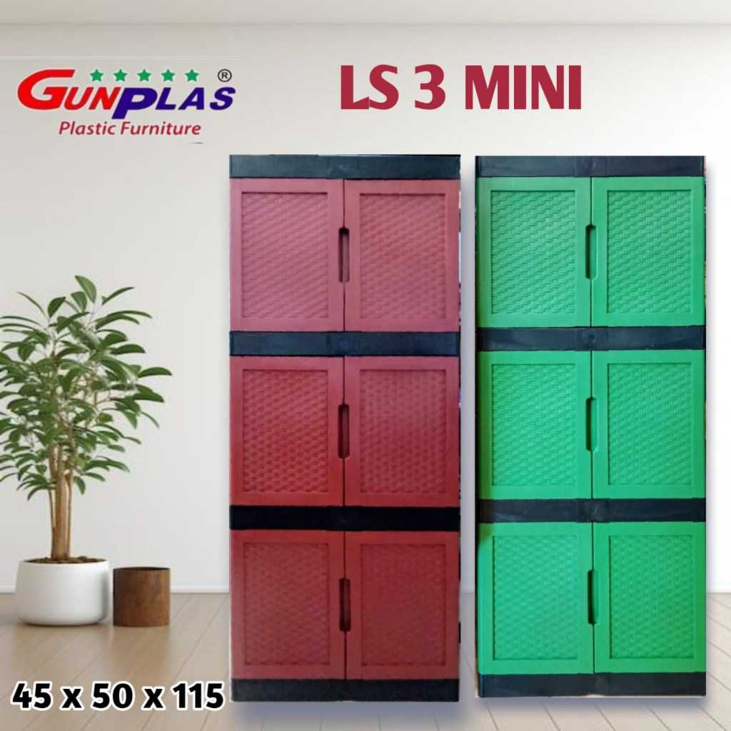 LEMARI PAKAIAN PLASTIK GUNPLAS | LEMARI BAJU 3 SUSUN