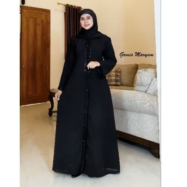gamis abaya terbaru/gamis abaya hitam/abaya hitam mewah
