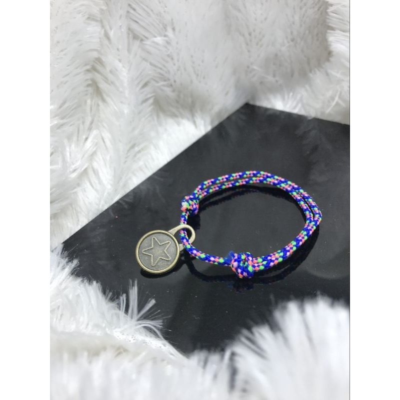 Gelang tali prusik koin cewek cowok fashion keren 0055