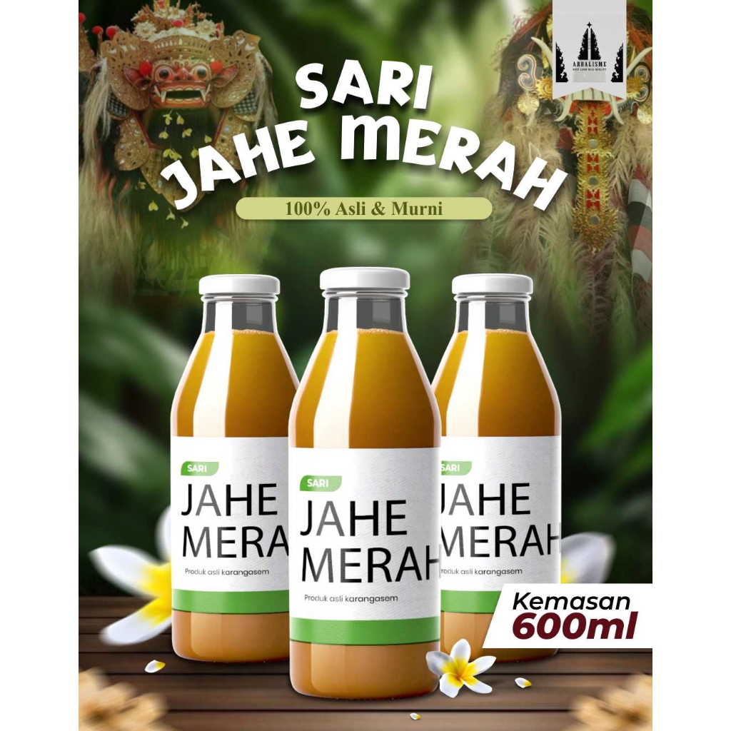 

[Botol 600ml] Sari Jahe Siap Minum Kemasn 600ml