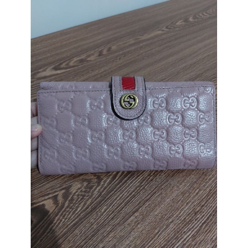Dompet Gucci guccisima pink preloved