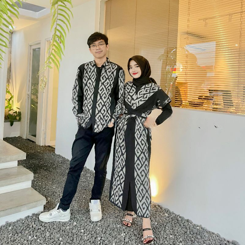 |READY STOK | TENUN ASLI 100%) clara dress black SERIES / COUPLE AYAH IBU DAN ANAK LAKI-LAKI||COUPLE