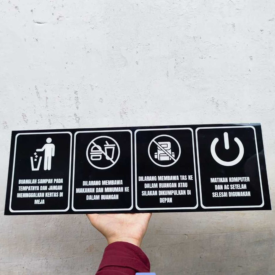 

PAPAN AKRILIK dan STIKER, PAPAN INFORMASI - KOST - KANTOR - SEKOLAH, CUSTOM, FREE DESAIN ( A 267 )