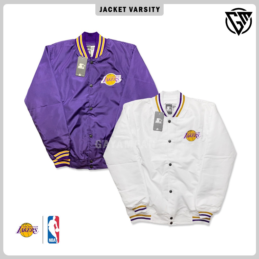 Jaket Varsity Lakers Tm Nba Jaket Bomber Jacket Baseball Basketbal Baseball Original GAYAMEAN