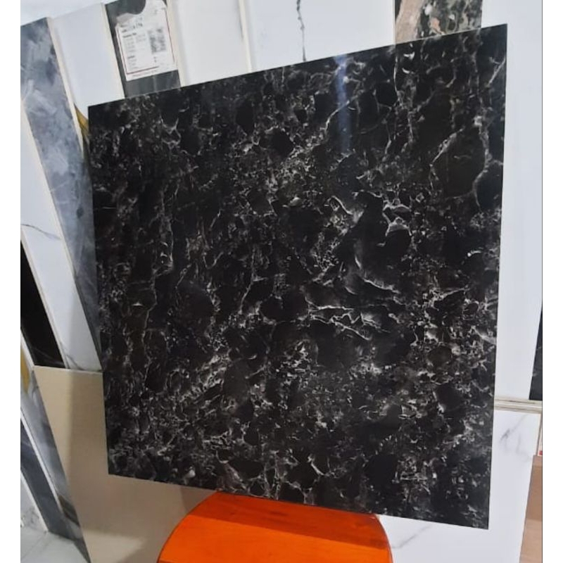 granit kramik lantai 60×60 infiniti hitam motif glazed polished licin terbaru mewah ubin teras ruang