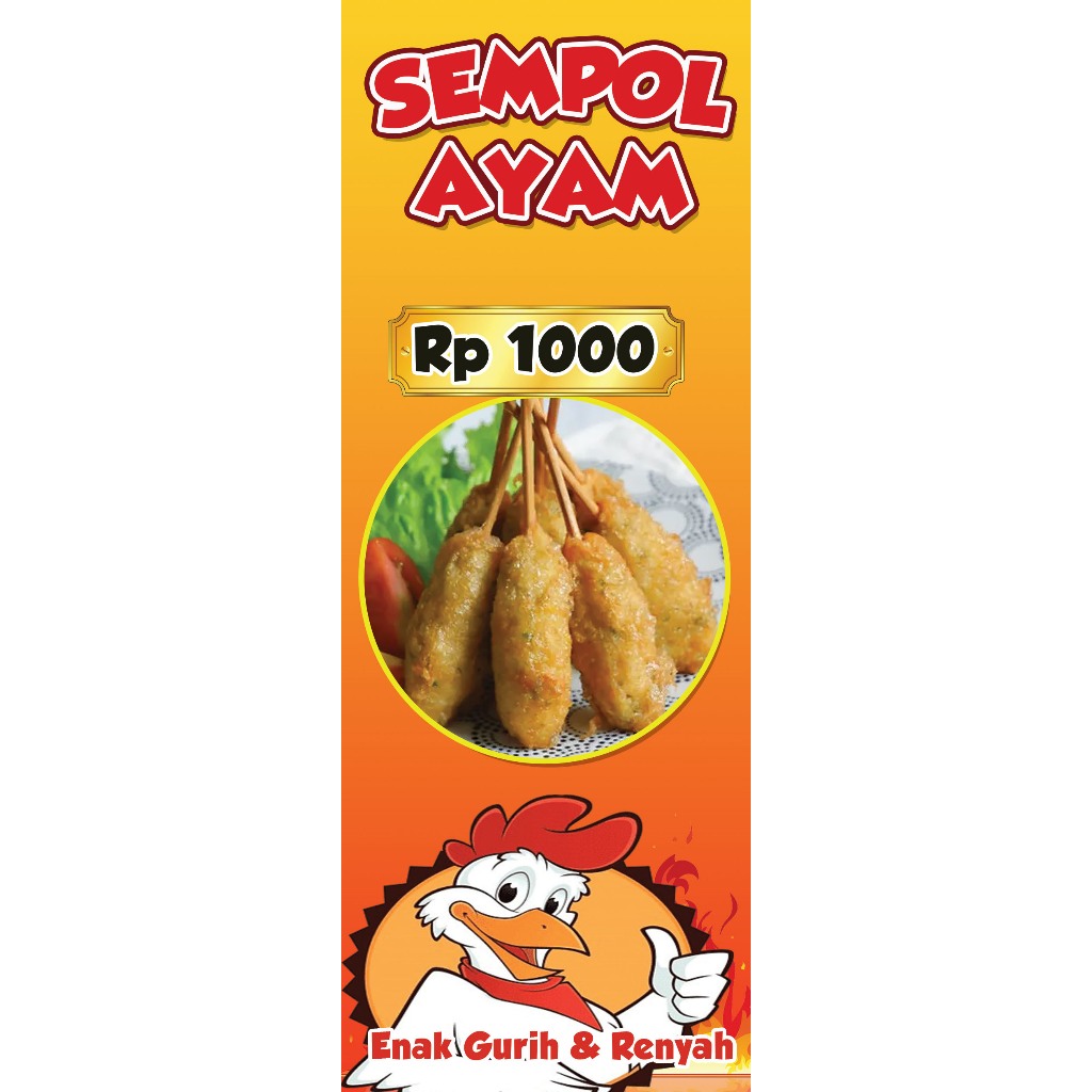 BANNER SEMPOL UKURAN 60 X 160 CM +  X BANNER