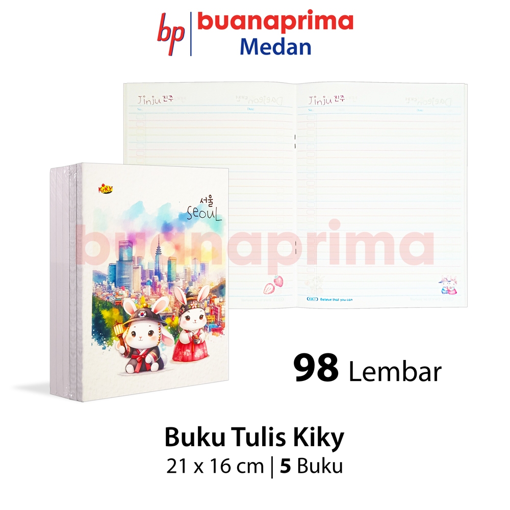 

Buku Tulis PENDEK KIKY 98 Lembar isi 5 Buku Notebook 21 x 16 cm Tebal Sekolah A5 Kwarto