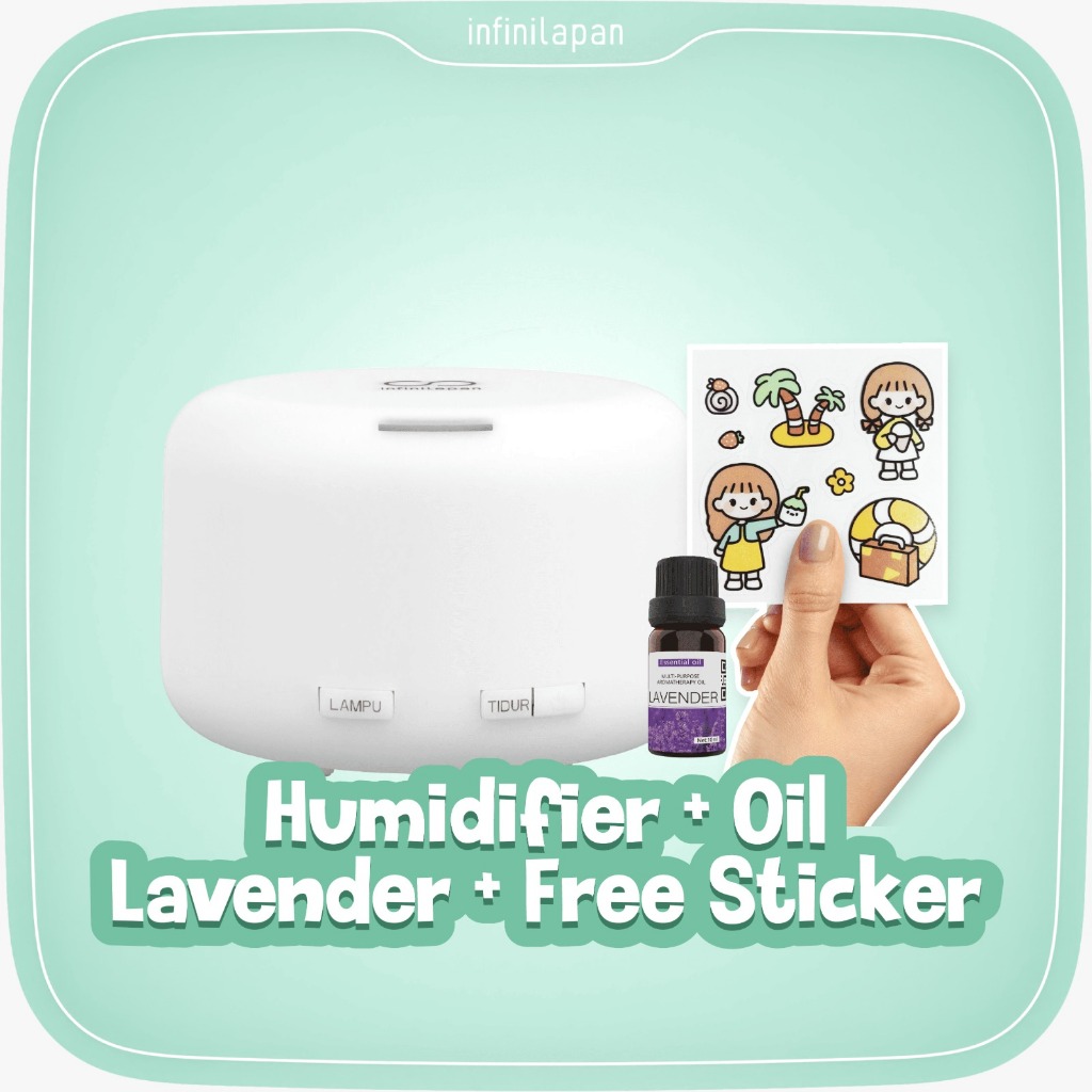 (PRODUK ASLI INFINILAPAN) BRAND LOKAL Humidifier Diffuser  Air Purifier Aromatherapy Essential oil D