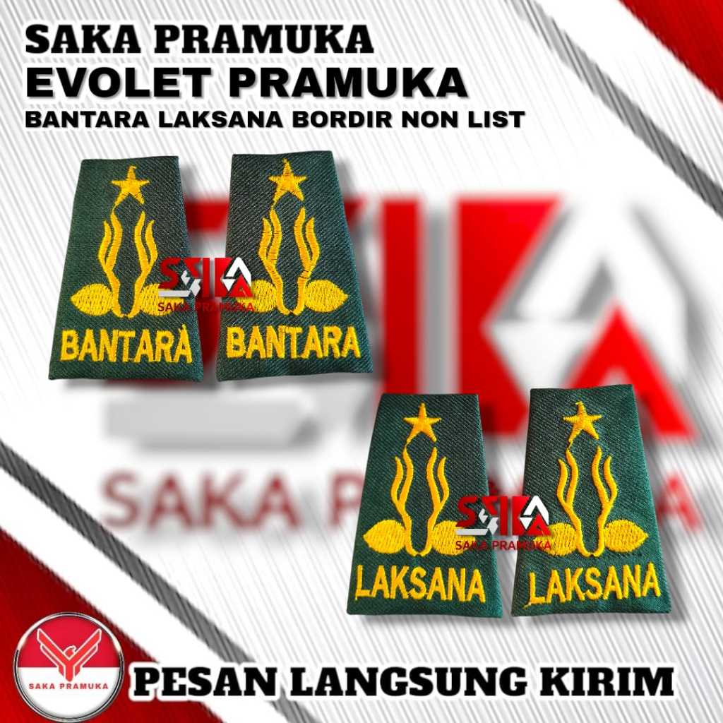 Evolet dek balok pangkat Tku laksana bantara pandega bahan kain bordir bisa dicuci (perpasang)