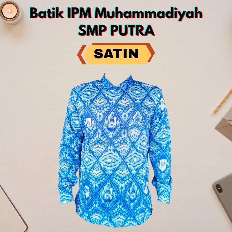Batik IPM Muhammadiyah SMP Putra bahan satin