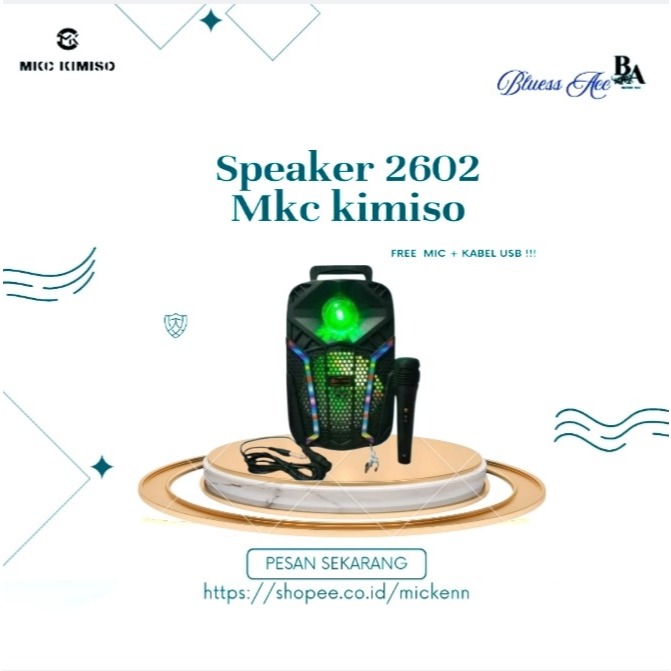 Speaker Bluetooth KMS 6.5 Inch QS-2602 Plus