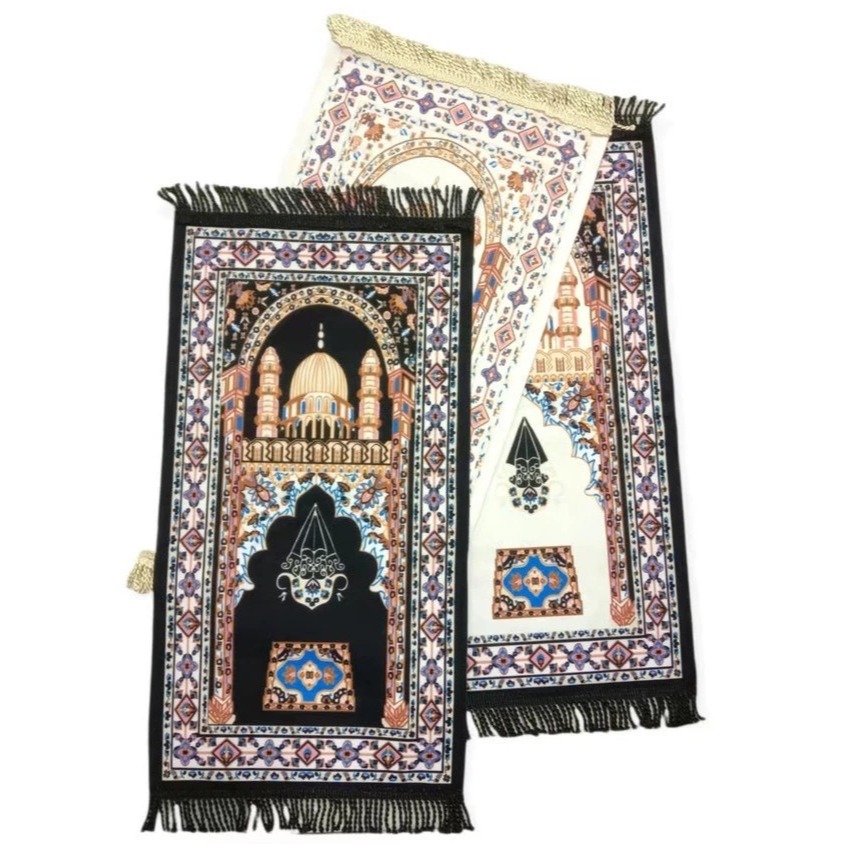 ALEECIA Sajadah Muka Premium Rumbai Sajadah Kecil Tebal Turkey Sajadah Mini Travel Premium Suede Hig