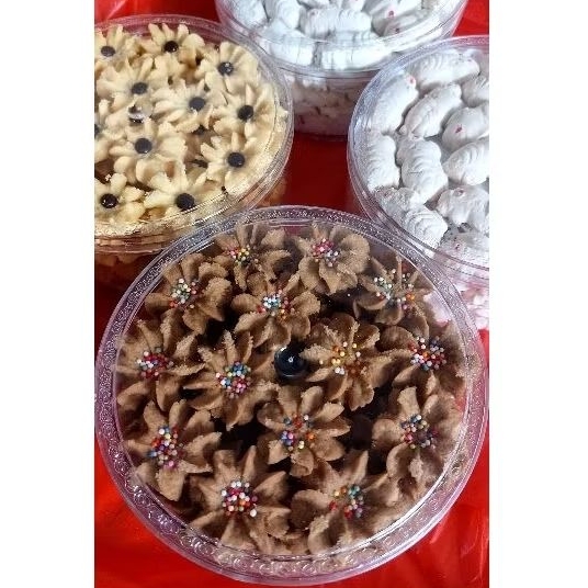 

Kue semprit bunga moka/kue semprit bunga/kue kering