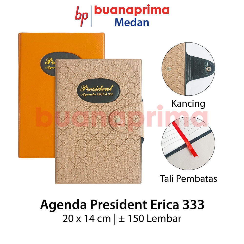 

Agenda Kancing Erica President 333 Branded 20.5 x 14 cm Planner A5 Notebook