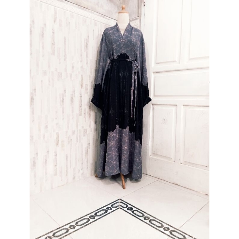 gamis abaya Syafa, gamis cantik bahan yoryu dingin LD 120cm panjang 145cm