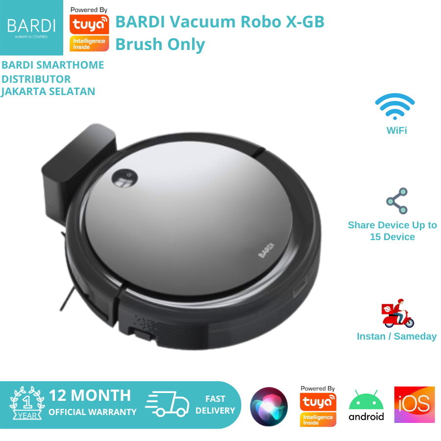 BARDI Vacuum Robot X-GB Vacuum Cleaner - Smart Robot Vacuum BARDI Sapu Otomatis