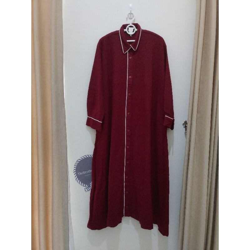 Preloved masa linen dress bukan wearing klamby