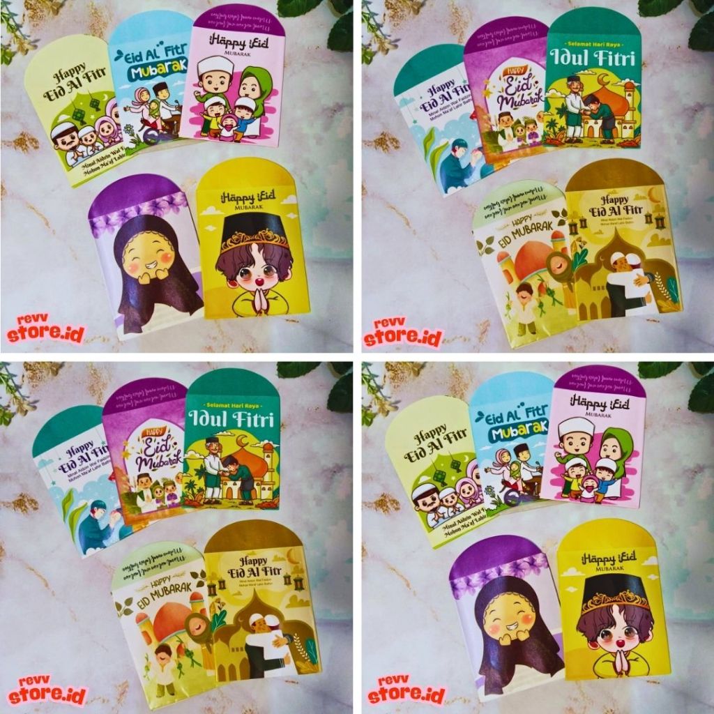 

(50 pcs) Amplop Lebaran Motif Muslim 2025