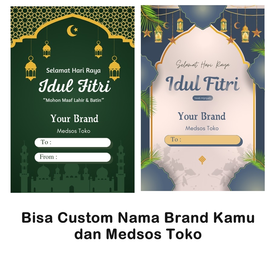 

Hang Tag Lebaran Custom Nama Brand Selamat Idul Fitri Tag / Gift Card