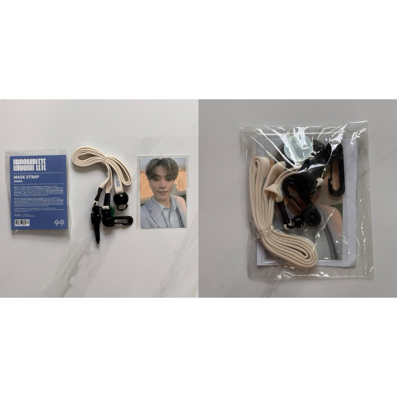 SEVENTEEN SVT DINO IN-COMPLETE MASK STRAP + PHOTOCARD SET OFFICIAL MERCHANDISE MD NEW SEALED UNUSED 