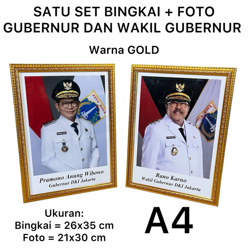 

Bingkai Foto Gubernur DKI Jakarta dan Wakil Gubernur DKI Jakarta bingkai foto frame A4