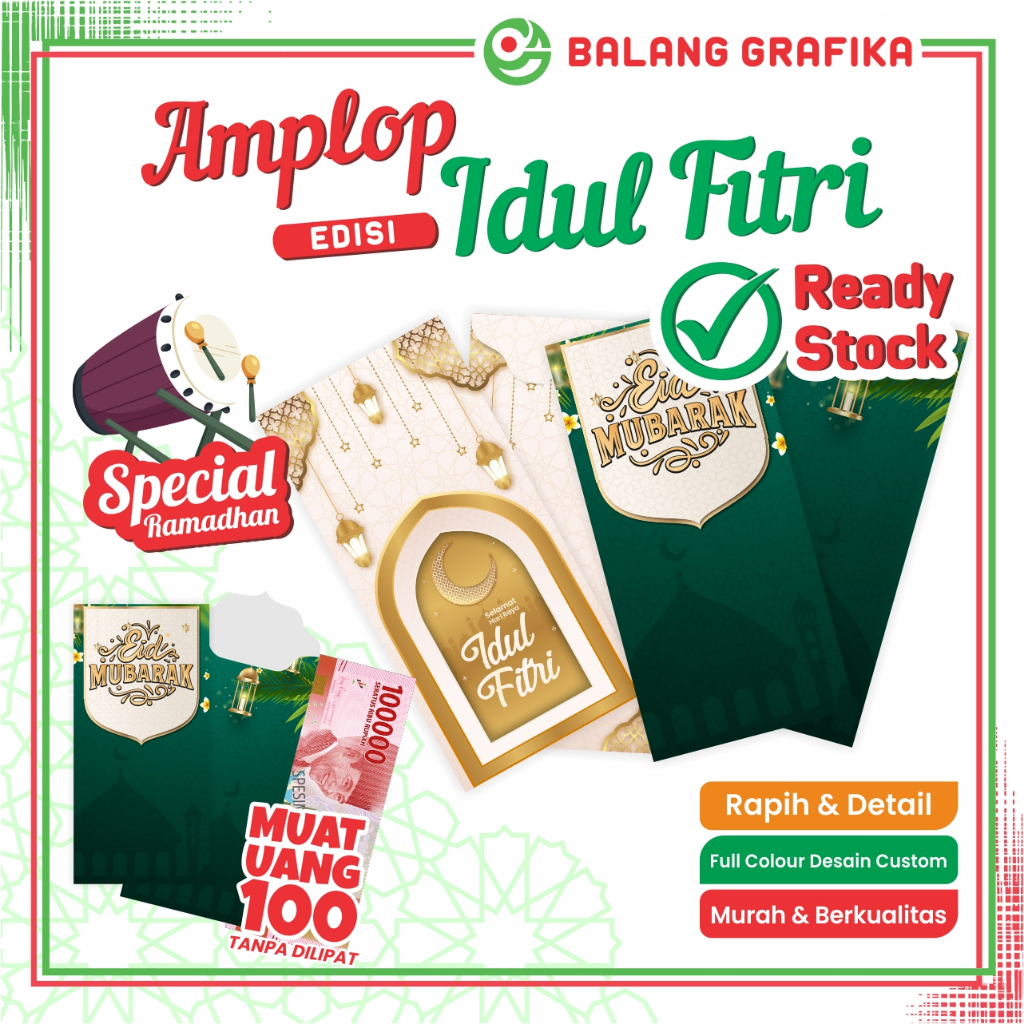 

Amplop Idul Fitri Full Color Tema Muslim Angpau Lebaran