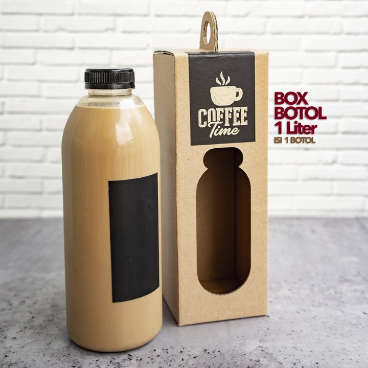 

10 Pcs Box Kardus Muat 1 Botol Kale 1 Liter Ukuran 8,5x8,5x24cm