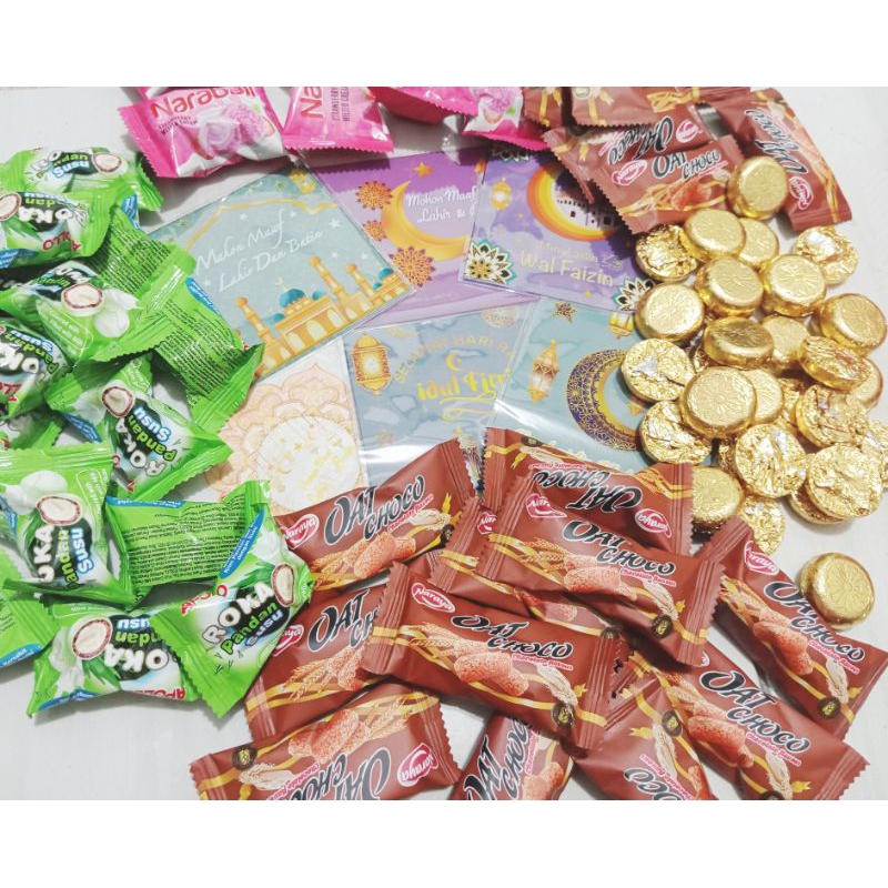 

PERMEN COKLAT IMPORT GOODIE BAG HAMPERS ANAK LEBARAN pouch 1'S