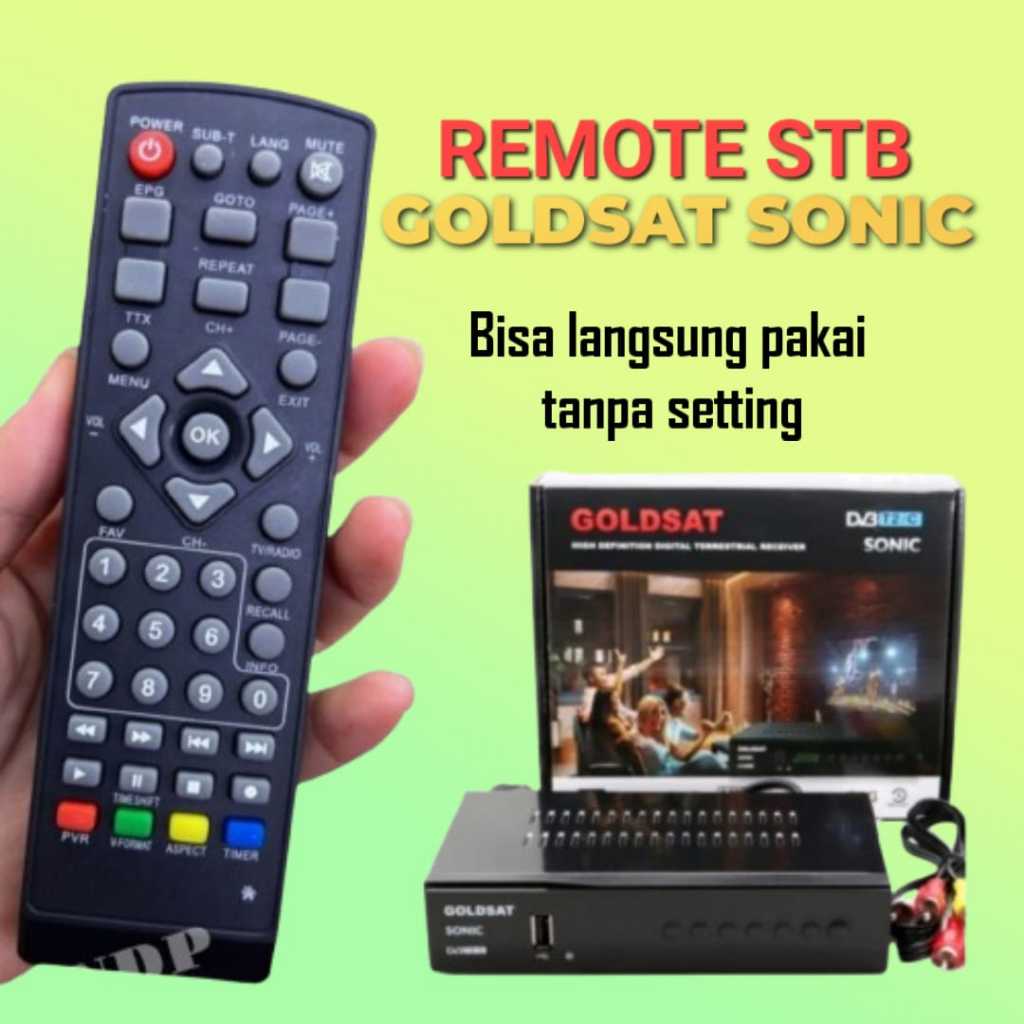 Remot untuk srt top box Goldsat sonic