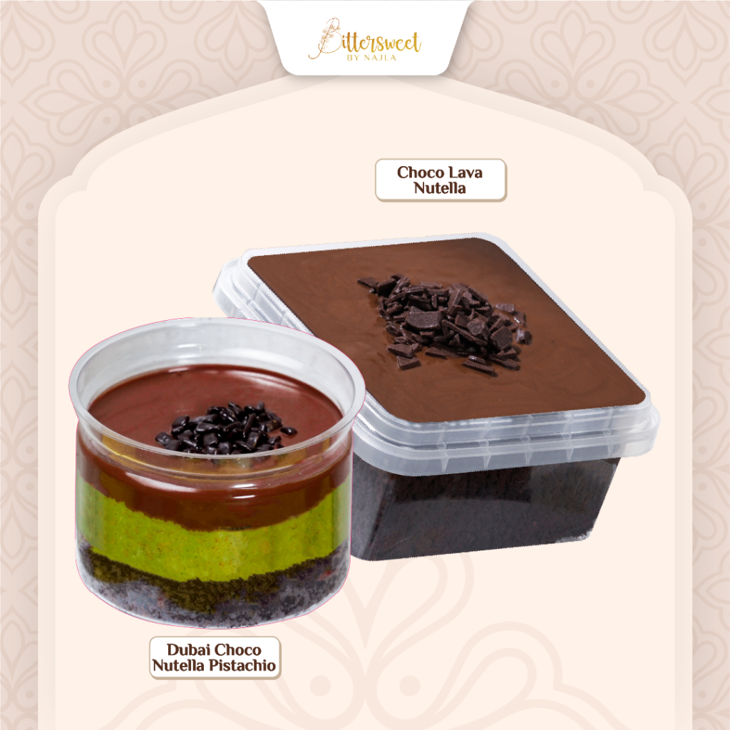 

( Spesial Ramadhan ) Dubai Choco Nutella Pistachio + Choco Lava Nutella