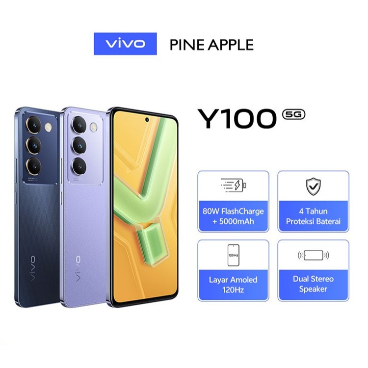 vivo Y100 5G (8/128GB) (8/256) 80W FlashCharge + Amoled 120Hz + 50MP Wide Camera