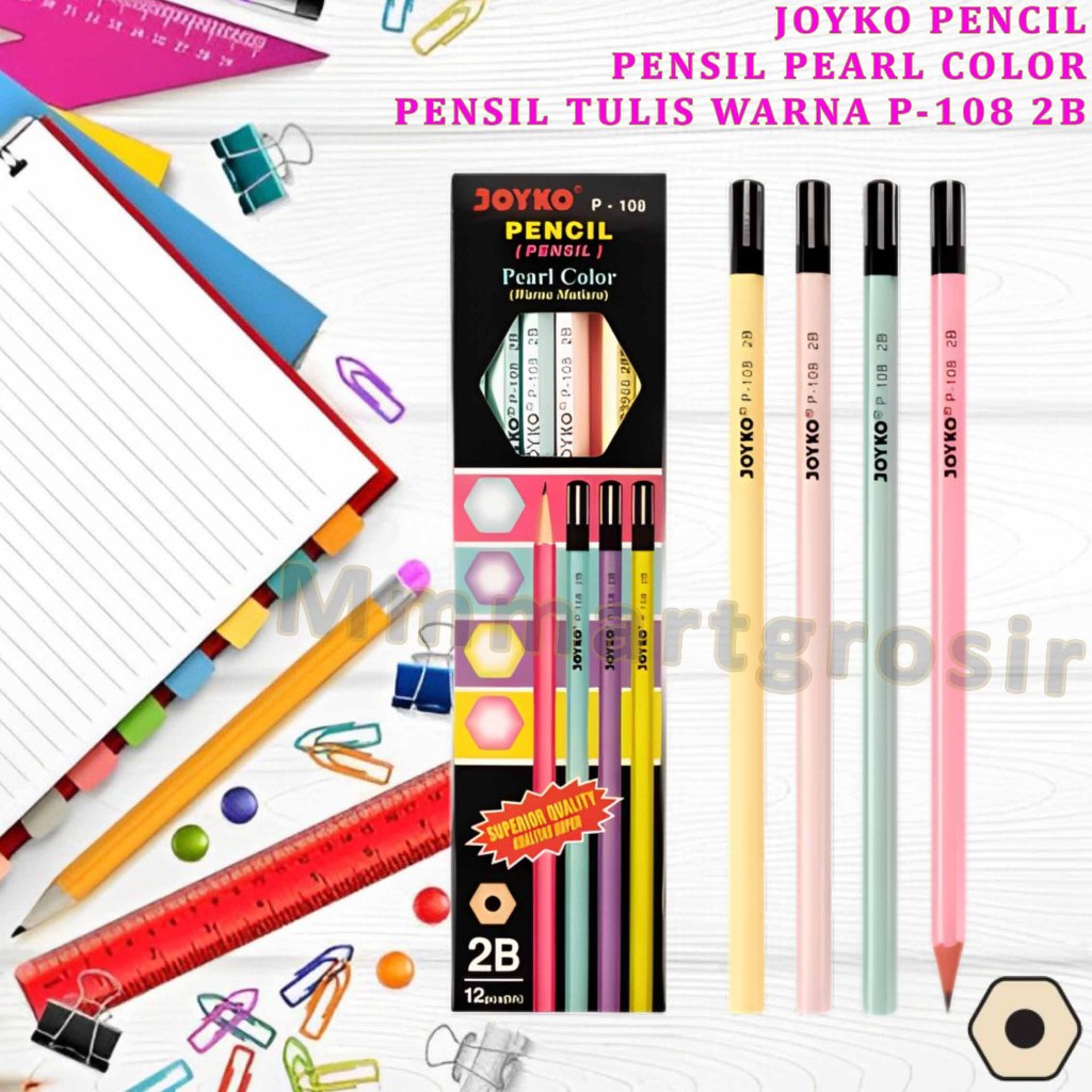 

Joyko Pensil / Pensil Pearl Color / Pensil Tulis Computer 2B / P-108