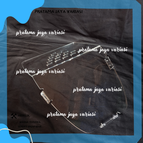 DOWNDRAFT PCX 150 TUTUP SKAT BAGASI TEBAL 5 MILI SEKAT BAGASI PEMISAH BOX BAGASI TRANSPARAN AKRILIK 