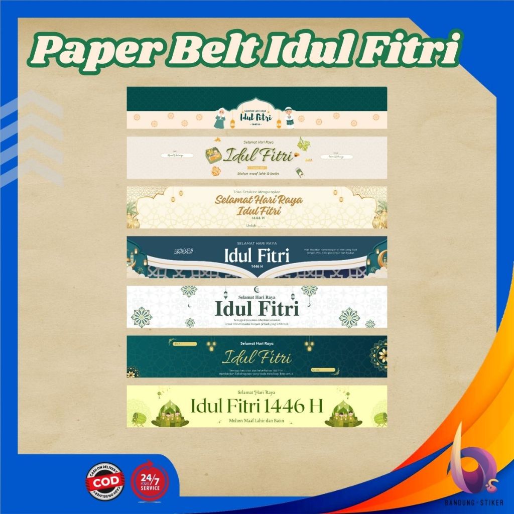 

Paper Belt Lebaran Idul Fitri Sabuk Kertas Panjang Parcel Toples