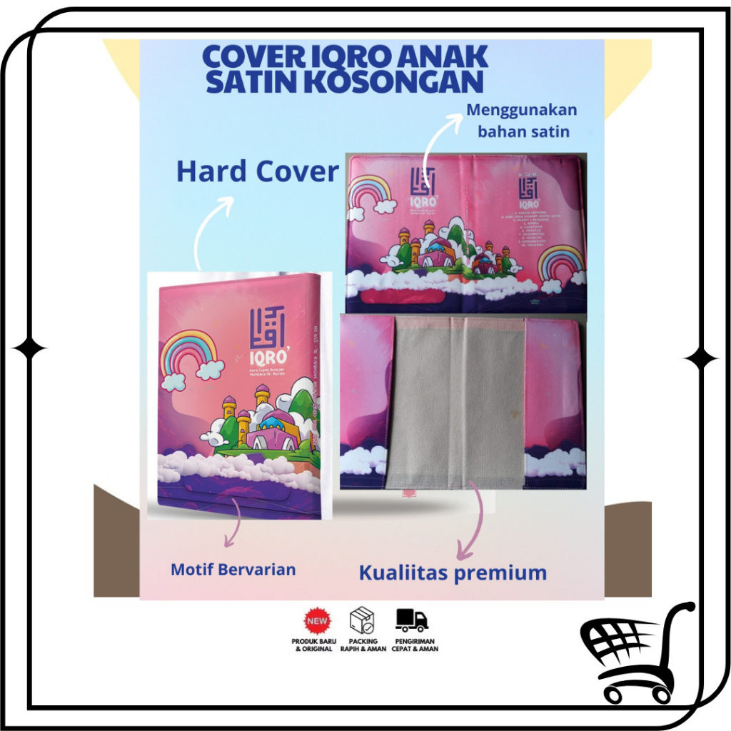

Toko99 - Cover Iqro Anak Hanya Cover saja tanpa Iqro ukuran A5 Bahan Satin ( Banyak Varian , Lebih Eksulisif ),,