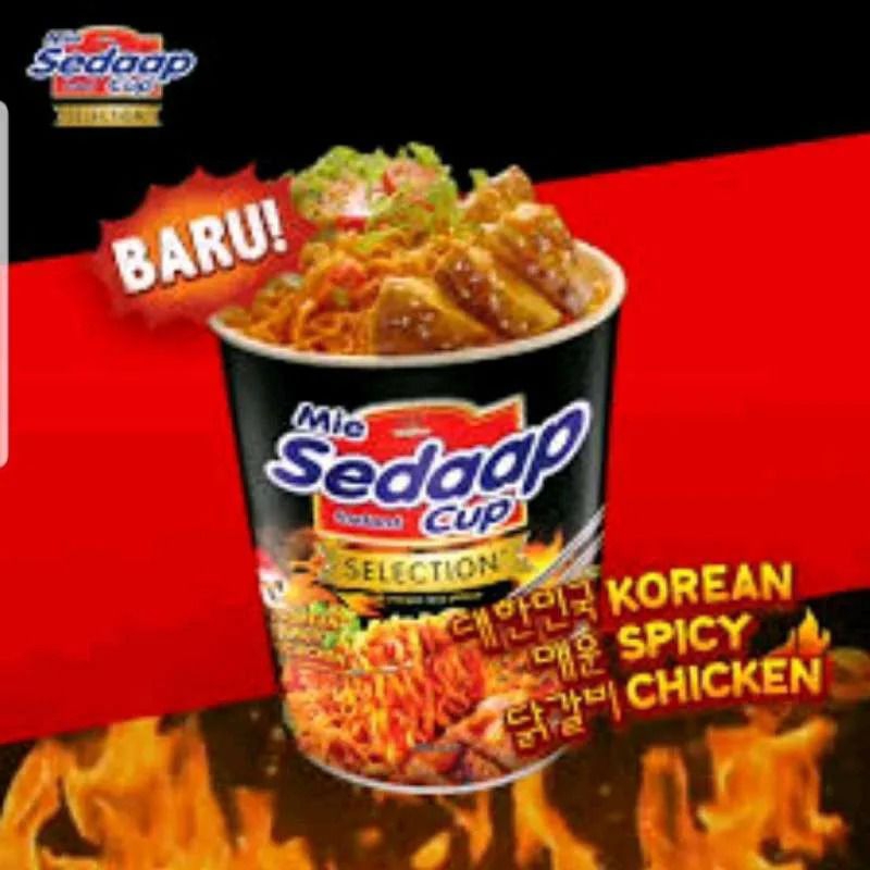 

Mie Sedaap Cup Korean Spicy Chicken 85gram 1 dus Isi 12pcs