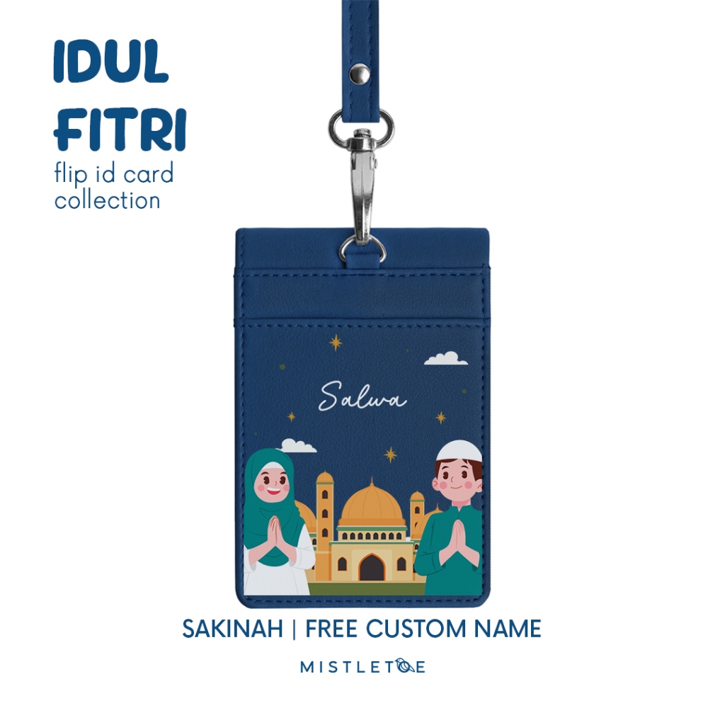 

Idul Fitri 2025 Custom Flip ID Card Holder - Lanyard - Name Tag