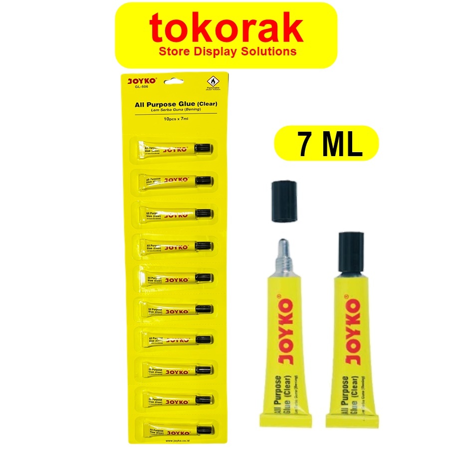

JOYKO ALL PURPOSE GLUE LEM SERBAGUNA CAIR BENING 7ML CAIR TRANSPARAN 7 ML GL-506